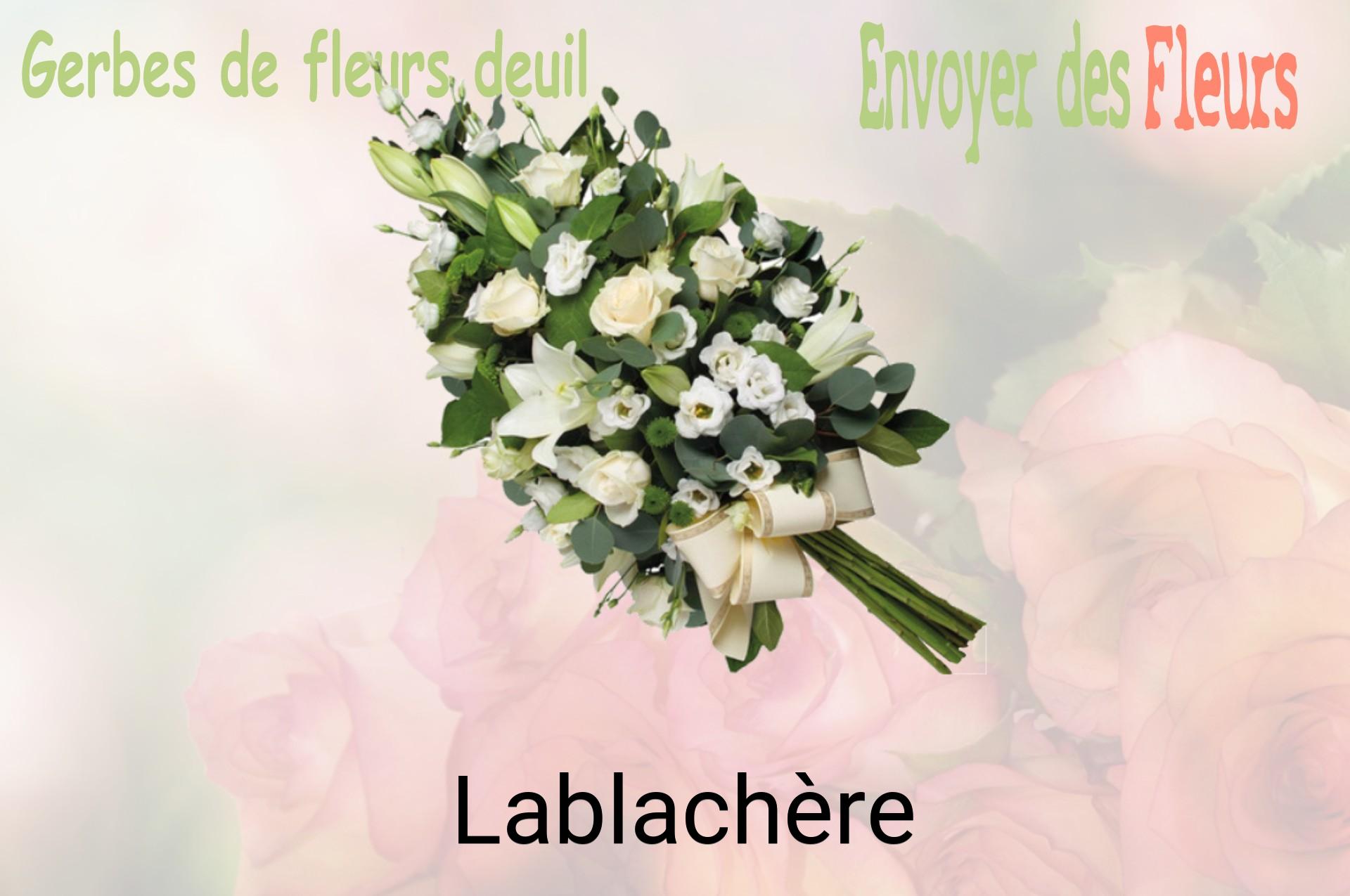 Gerbe de fleurs de deuil livrée à Lablachère